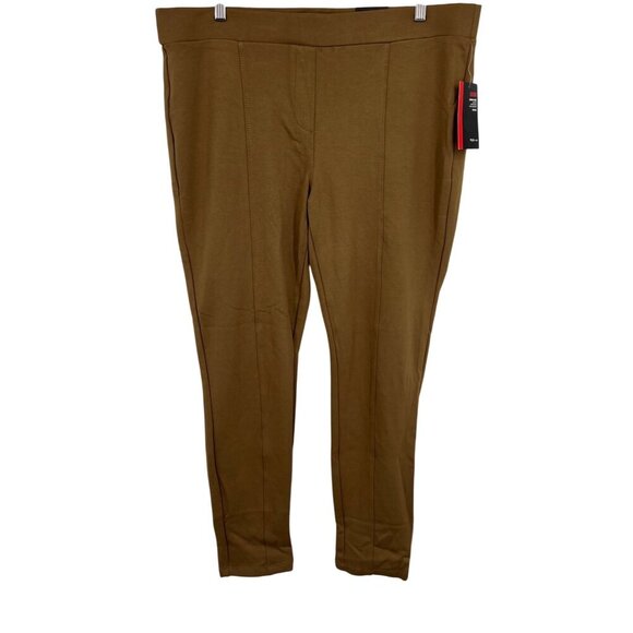 Style & Co Woman Ponte Legging 18W 18 Tobacco Mid Rise Comfortable Waist New - Picture 1 of 7